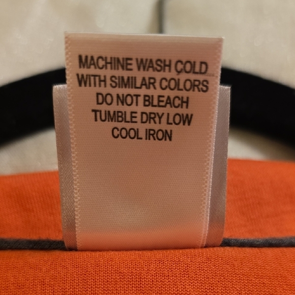 Natori Pink Orange 3/4 Sleeve Relaxed Tunic - Picture 11 of 11